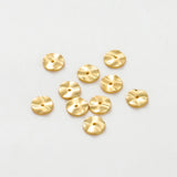 30pcs 14K 18K Plated Flat Round Spacer Beads Jewelry Component