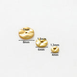 30pcs 14K 18K Plated Flat Round Spacer Beads Jewelry Component