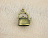 30pcs 20x17x10mm Bronze 3D Kettle Charms DIY Jewelry