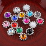 30pcs Wedding Rhinestone Buttons 20MM 16 Colors Hair Accessories