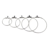 30pcs 316L Stainless Steel Earring Wire Hoops Never Fade Circle Loop Earring Fin