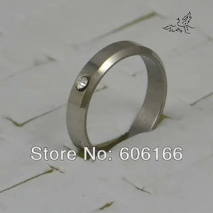 30pcs Stainless Steel Wedding Bands Crystal Rhinestone Rings
