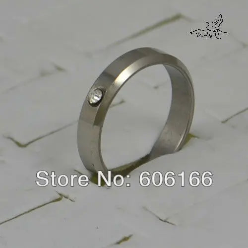30pcs Stainless Steel Wedding Bands Crystal Rhinestone Rings
