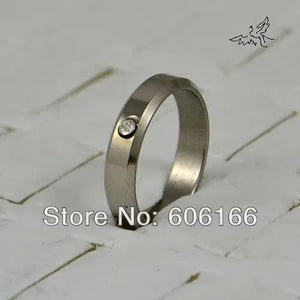 30pcs Stainless Steel Wedding Bands Crystal Rhinestone Rings