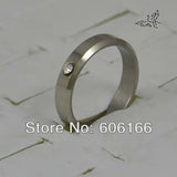 30pcs Stainless Steel Wedding Bands Crystal Rhinestone Rings