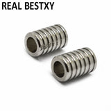 30pcs Stainless Steel Spacer Beads 5/6mm Hole for Bracelets DIY