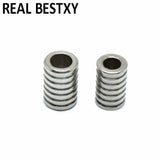 30pcs Stainless Steel Spacer Beads 5/6mm Hole for Bracelets DIY