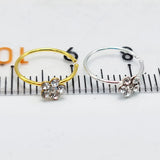 30pcs 925 Sterling Silver Nose Hoop Ring Flower Shape Body Jewelry