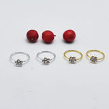 30pcs 925 Sterling Silver Nose Hoop Ring Flower Shape Body Jewelry