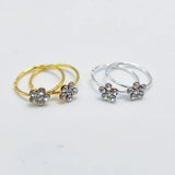 30pcs 925 Sterling Silver Nose Hoop Ring Flower Shape Body Jewelry
