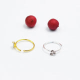 925 Sterling Silver Nose Hoop Rings for Women Flower Shape Body Piercing Jewelry