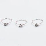 925 Sterling Silver Nose Hoop Rings for Women Flower Shape Body Piercing Jewelry