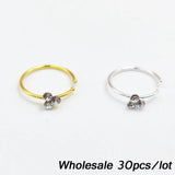 925 Sterling Silver Nose Hoop Rings for Women Flower Shape Body Piercing Jewelry