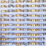 30pcs Stainless Steel Rings Mixed Patterns 6mm Wide Wedding Jewelry