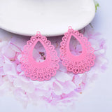 30pcs Brass Filigree Charms Cream Pendant Jewelry DIY Earrings