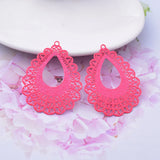 30pcs Brass Filigree Charms Cream Pendant Jewelry DIY Earrings