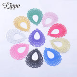 30pcs Brass Filigree Charms Cream Pendant Jewelry DIY Earrings