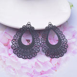 30pcs Brass Filigree Charms Cream Pendant Jewelry DIY Earrings