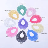30pcs Brass Filigree Charms Cream Pendant Jewelry DIY Earrings