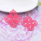 30pcs AB6757 Brass Filigree Flower Charms for DIY Earrings
