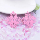 30pcs AB6757 Brass Filigree Flower Charms for DIY Earrings