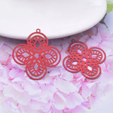30pcs AB6757 Brass Filigree Flower Charms for DIY Earrings