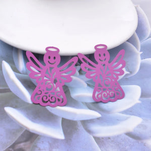 30pcs Brass Smiling Face Angel Charms Pendant DIY Earrings