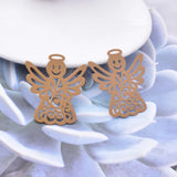 30pcs Brass Smiling Face Angel Charms Pendant DIY Earrings