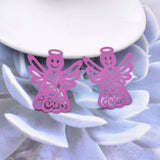 30pcs Brass Smiling Face Angel Charms Pendant DIY Earrings