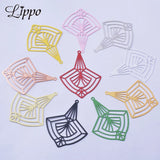 30pcs Brass Charms Colorful Green Cream Pendant Earring Findings