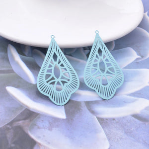 30pcs Brass Flower Charms Colorful Pendant DIY Earrings Jewelry Materials