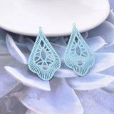 30pcs Brass Flower Charms Colorful Pendant DIY Earrings Jewelry Materials