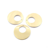 30pcs Brass Hollow Round Charms Pendant for DIY Jewelry Making