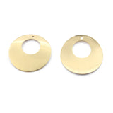 30pcs Brass Hollow Round Charms Pendant for DIY Jewelry Making