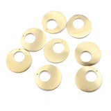 30pcs Brass Hollow Round Charms Pendant for DIY Jewelry Making