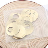 30pcs Brass Hollow Round Charms Pendant for DIY Jewelry Making