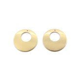 30pcs Brass Hollow Round Charms Pendant for DIY Jewelry Making