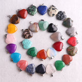 30pcs Hexagonal Column Quartz Pendants for Jewelry Making