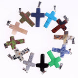 30pcs Hexagonal Column Quartz Pendants for Jewelry Making