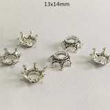 30pcs Mini Crown Antique Silver Pendant DIY Necklace Jewelry