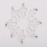 30pcs Watermelon Stone Cross Beads Pendants DIY Jewelry Making Women