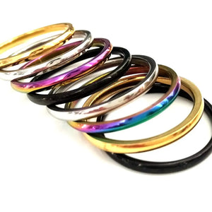 30pcs/lot Mix 2mm Stainless Steel Wedding Bands Ring Wedding Engagement Jewelry