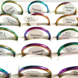 30pcs/lot Mix 2mm Stainless Steel Wedding Bands Ring Wedding Engagement Jewelry