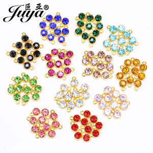 30pcs Crystal Birthstone Charms Pendants DIY Jewelry Making Findings