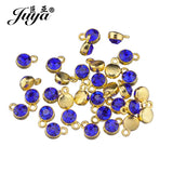30pcs Crystal Birthstone Charms Pendants DIY Jewelry Making Findings