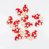 30pcs Enamel Bowknot Charms Pink Red Bow Tie KC Tone Pendant 18*14mm