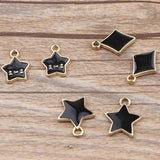 30pcs Colorful Drop Oil Enamel Charms Pendant DIY Jewelry Making