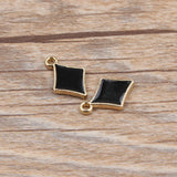30pcs Colorful Drop Oil Enamel Charms Pendant DIY Jewelry Making