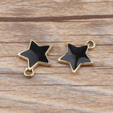 30pcs Colorful Drop Oil Enamel Charms Pendant DIY Jewelry Making