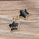 30pcs Colorful Drop Oil Enamel Charms Pendant DIY Jewelry Making